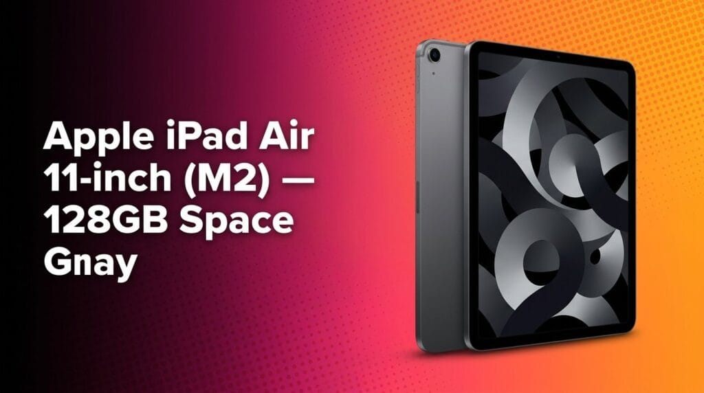 Apple iPad Air 11-inch (M2) in Space Gray on a minimal desk, product review featured image