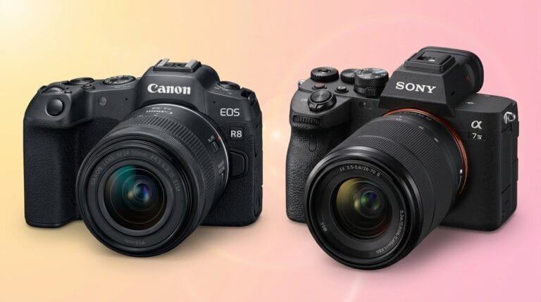 Canon EOS R8 vs. Sony A7 IV: Hybrid Camera Choice for Creators