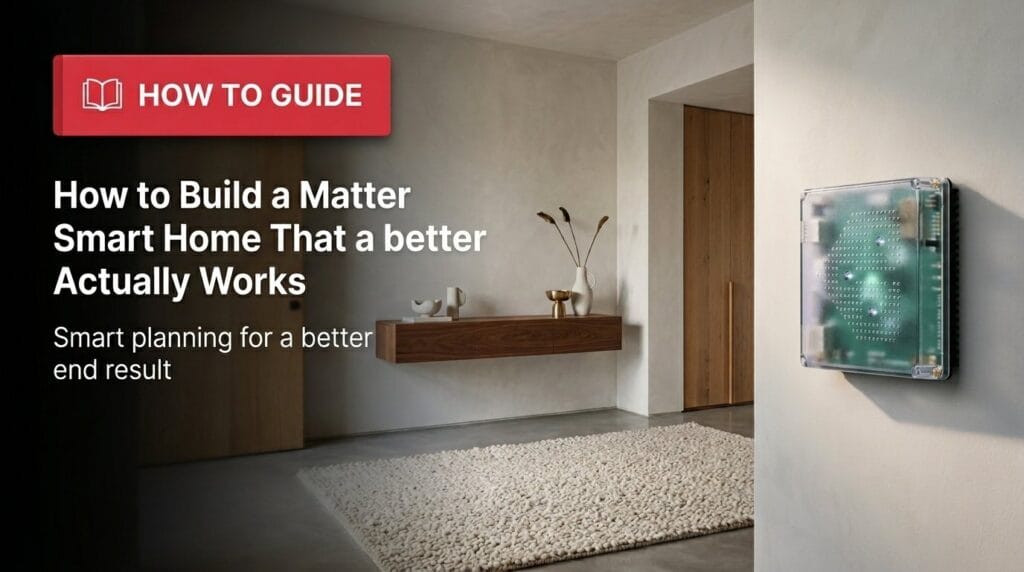 Smart home hub on a minimal surface with soft directional light