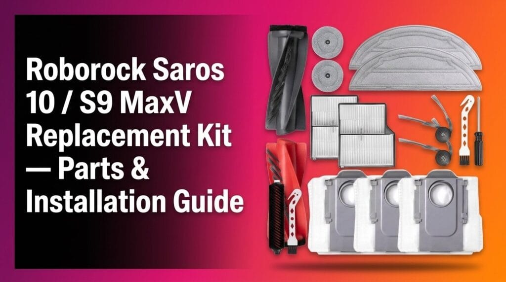 Roborock Saros 10 / S9 MaxV replacement kit product review featured image on Option Cutter.