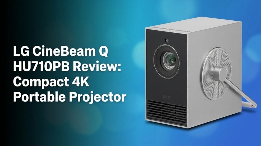 LG CineBeam Q HU710PB compact 4K portable projector review featured image