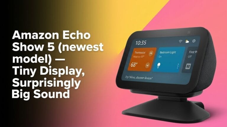 Amazon Echo Show 5 (newest model) — Tiny Display, Surprisingly Big Sound