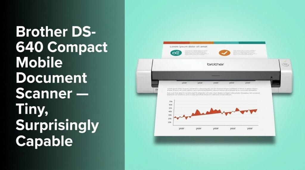 Brother DS-640 Compact Mobile Document Scanner — Tiny, Surprisingly Capable