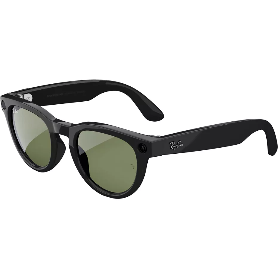 Ray-Ban Headliner Gen1 Low Bridge Meta AI Shiny Black/Green
